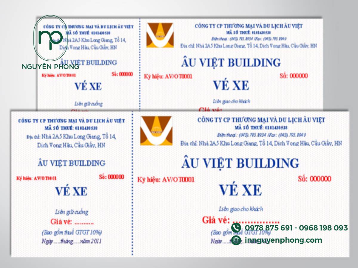 Lựa chọn chất liệu in vé xe có chất lượng cao 